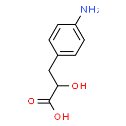 ChemSpider 2D Image | 3-(4-Aminophenyl)-2-hydroxypropanoic acid | C9H11NO3