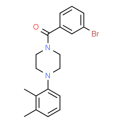 ChemSpider 2D Image | (3-Bromophenyl)[4-(2,3-dimethylphenyl)-1-piperazinyl]methanone | C19H21BrN2O
