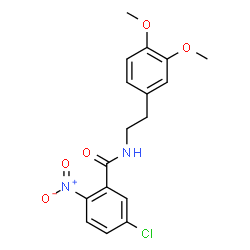 ChemSpider 2D Image | 5-Chloro-N-[2-(3,4-dimethoxyphenyl)ethyl]-2-nitrobenzamide | C17H17ClN2O5