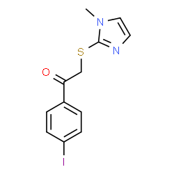 ChemSpider 2D Image | 1-(4-Iodophenyl)-2-[(1-methyl-1H-imidazol-2-yl)sulfanyl]ethanone | C12H11IN2OS