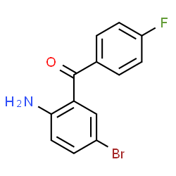 ChemSpider 2D Image | (2-Amino-5-bromophenyl)(4-fluorophenyl)methanone | C13H9BrFNO