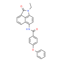 ChemSpider 2D Image | N-(1-Ethyl-2-oxo-1,2-dihydrobenzo[cd]indol-6-yl)-4-phenoxybenzamide | C26H20N2O3
