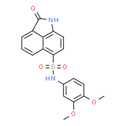 ChemSpider 2D Image | N-(3,4-Dimethoxyphenyl)-2-oxo-1,2-dihydrobenzo[cd]indole-6-sulfonamide | C19H16N2O5S