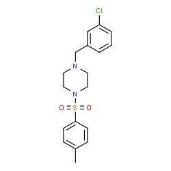 ChemSpider 2D Image | 1-(3-Chlorobenzyl)-4-[(4-methylphenyl)sulfonyl]piperazine | C18H21ClN2O2S
