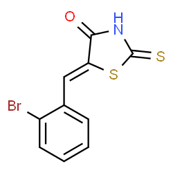 ChemSpider 2D Image | 5-(2-Bromo-benzylidene)-2-thioxo-thiazolidin-4-one | C10H6BrNOS2