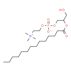 ChemSpider 2D Image | 3-Hydroxy-2-(tetradecanoyloxy)propyl 2-(trimethylammonio)ethyl phosphate | C22H46NO7P