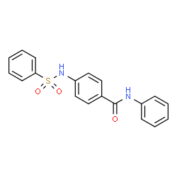 ChemSpider 2D Image | N-Phenyl-4-[(phenylsulfonyl)amino]benzamide | C19H16N2O3S