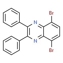 ChemSpider 2D Image | 5,8-Dibromo-2,3-diphenylquinoxaline | C20H12Br2N2