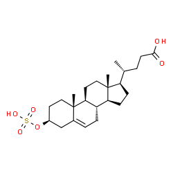 ChemSpider 2D Image | (3beta)-3-(Sulfooxy)chol-5-en-24-oic acid | C24H38O6S