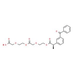 ChemSpider 2D Image | (14R)-14-(3-Benzoylphenyl)-7,13-dioxo-3,6,9,12-tetraoxapentadecan-1-oic acid | C24H26O9