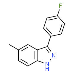 ChemSpider 2D Image | 3-(4-Fluorophenyl)-5-methyl-1H-indazole | C14H11FN2