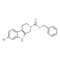 ChemSpider 2D Image | benzyl 6-bromo-1,2-dihydrospiro[indole-3,4'-piperidine]-1'-carboxylate | C20H21BrN2O2