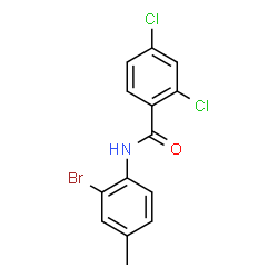 ChemSpider 2D Image | N-(2-Bromo-4-methylphenyl)-2,4-dichlorobenzamide | C14H10BrCl2NO