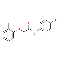 ChemSpider 2D Image | N-(5-Bromo-2-pyridinyl)-2-(2-methylphenoxy)acetamide | C14H13BrN2O2