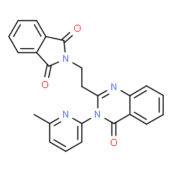 ChemSpider 2D Image | 2-{2-[3-(6-methylpyridin-2-yl)-4-oxoquinazolin-2-yl]ethyl}isoindole-1,3-dione | C24H18N4O3
