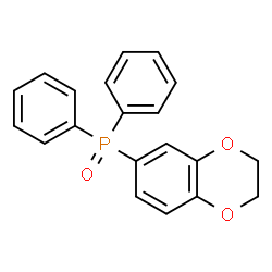 ChemSpider 2D Image | 2,3-Dihydro-1,4-benzodioxin-6-yl(diphenyl)phosphine oxide | C20H17O3P