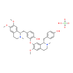 ChemSpider 2D Image | 4-{[(1S)-6,7-Dimethoxy-2-methyl-1,2,3,4-tetrahydro-1-isoquinolinyl]methyl}-2-{[(1S)-1-(4-hydroxybenzyl)-6-methoxy-2-methyl-1,2,3,4-tetrahydro-7-isoquinolinyl]oxy}phenol perchlorate (1:1) | C37H43ClN2O10