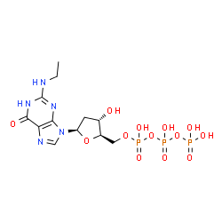 ChemSpider 2D Image | 2'-Deoxy-N-ethylguanosine 5'-(tetrahydrogen triphosphate) | C12H20N5O13P3
