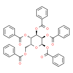 ChemSpider 2D Image | 1,2,3,4,6-Penta-O-benzoyl-alpha-D-gulopyranose | C41H32O11