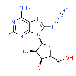 ChemSpider 2D Image | 8-Azido(2-~3~H)adenosine | C10H11TN8O4