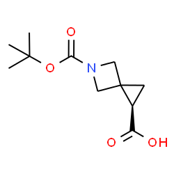 ChemSpider 2D Image | (1R)-5-{[(2-Methyl-2-propanyl)oxy]carbonyl}-5-azaspiro[2.3]hexane-1-carboxylic acid | C11H17NO4