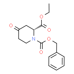 ChemSpider 2D Image | 1-Benzyl 2-ethyl (2R)-4-oxo-1,2-piperidinedicarboxylate | C16H19NO5