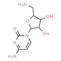 ChemSpider 2D Image | 4-Amino-1-(5-amino-5-deoxypentofuranosyl)-2(1H)-pyrimidinone | C9H14N4O4