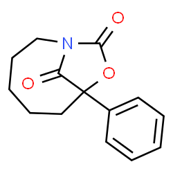 ChemSpider 2D Image | 7-Phenyl-8-oxa-1-azabicyclo[5.2.1]decane-9,10-dione | C14H15NO3