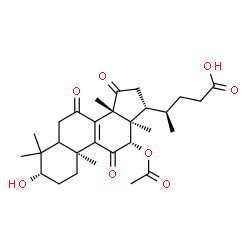 ChemSpider 2D Image | (3beta,12beta)-12-Acetoxy-3-hydroxy-4,4,14-trimethyl-7,11,15-trioxochol-8-en-24-oic acid | C29H40O8