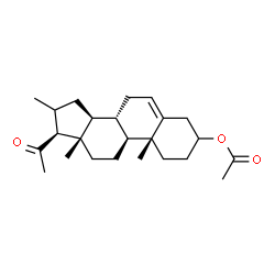 ChemSpider 2D Image | 16-Methyl-20-oxopregn-5-en-3-yl acetate  | C24H36O3