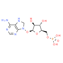 ChemSpider 2D Image | 6-Amino-7,8-dihydro-9H-purin-9-yl 5-O-phosphono-beta-D-arabinofuranoside | C10H16N5O8P