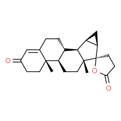 ChemSpider 2D Image | (4aS,4bR,6aR,7R,7aR,8aR,8bS,8cS)-4a,6a-Dimethyl-4,4a,4b,6,6a,7a,8,8a,8b,8c,9,10-dodecahydro-3H,3'H-spiro[cyclopropa[4,5]cyclopenta[1,2-a]phenanthrene-7,2'-furan]-2,5'(4'H,5H)-dione | C23H30O3