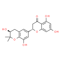 ChemSpider 2D Image | (2S,3'S)-3',5,7,8'-Tetrahydroxy-2',2'-dimethyl-2,3,3',4'-tetrahydro-2'H,4H-2,6'-bichromen-4-one | C20H20O7