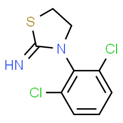 ChemSpider 2D Image | 3-(2,6-Dichlorophenyl)-1,3-thiazolidin-2-imine | C9H8Cl2N2S