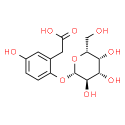 ChemSpider 2D Image | [2-(beta-D-Galactopyranosyloxy)-5-hydroxyphenyl]acetic acid | C14H18O9