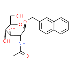 ChemSpider 2D Image | 2-Naphthylmethyl 2-acetamido-2-deoxy-beta-D-erythro-hexopyranoside | C19H23NO6