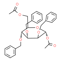 ChemSpider 2D Image | 1,6-Di-O-acetyl-2,3,4-tri-O-benzyl-alpha-D-erythro-hexopyranose | C31H34O8