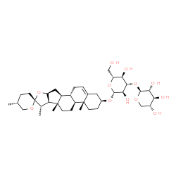 ChemSpider 2D Image | (3beta,16R,25R)-Spirost-5-en-3-yl 3-O-beta-D-xylopyranosyl-beta-D-glucopyranoside | C38H60O12