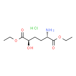 ChemSpider 2D Image | Diethyl (2S,5R)-2-amino-5-hydroxyhexanedioate hydrochloride (1:1) (non-preferred name) | C10H20ClNO5