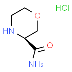 ChemSpider 2D Image | (3S)-3-Morpholinecarboxamide hydrochloride (1:1) | C5H11ClN2O2