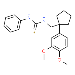 ChemSpider 2D Image | 1-{[1-(3,4-Dimethoxyphenyl)cyclopentyl]methyl}-3-phenylthiourea | C21H26N2O2S