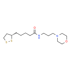 ChemSpider 2D Image | 5-[(3S)-1,2-Dithiolan-3-yl]-N-[3-(4-morpholinyl)propyl]pentanamide | C15H28N2O2S2