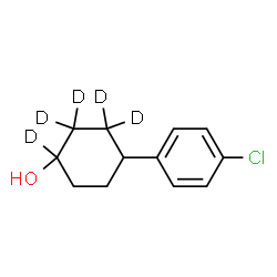 ChemSpider 2D Image | 4-(4-Chlorophenyl)(1,2,2,3,3-~2~H_5_)cyclohexanol | C12H10D5ClO