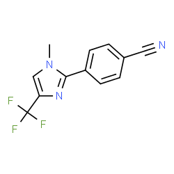 ChemSpider 2D Image | 4-[1-Methyl-4-(trifluoromethyl)-1H-imidazol-2-yl]benzonitrile | C12H8F3N3