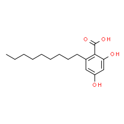 ChemSpider 2D Image | 2,4-Dihydroxy-6-nonylbenzoic acid | C16H24O4