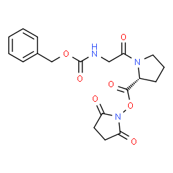 ChemSpider 2D Image | 2,5-Dioxo-1-pyrrolidinyl N-[(benzyloxy)carbonyl]glycyl-D-prolinate | C19H21N3O7