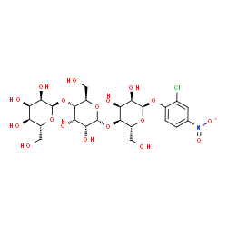 ChemSpider 2D Image | 2-Chloro-4-nitrophenyl alpha-D-allopyranosyl-(1->4)-alpha-D-allopyranosyl-(1->4)-alpha-D-allopyranoside | C24H34ClNO18