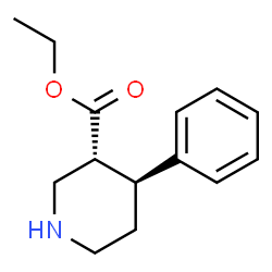 ChemSpider 2D Image | Ethyl (3R,4S)-4-phenyl-3-piperidinecarboxylate | C14H19NO2