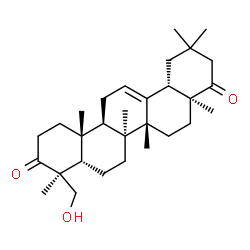 ChemSpider 2D Image | (5beta,8alpha,14beta,17alpha)-24-Hydroxyolean-12-ene-3,22-dione | C30H46O3