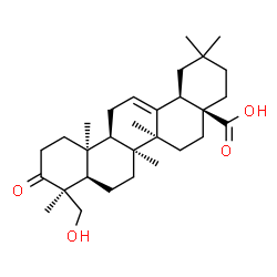 ChemSpider 2D Image | (8alpha,10alpha,18alpha)-24-Hydroxy-3-oxoolean-12-en-28-oic acid | C30H46O4